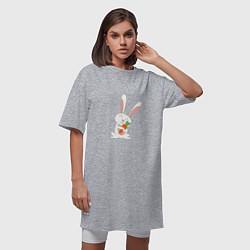 Футболка женская-платье Морковные обнимашки, цвет: меланж — фото 2
