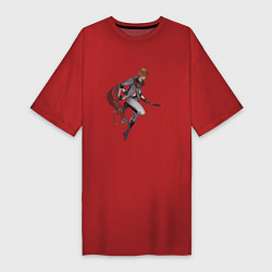 Футболка женская-платье Тарталья в деле, цвет: красный