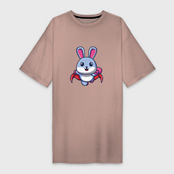 Женская футболка-платье Супер кролик
