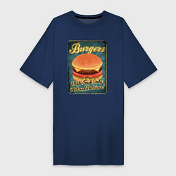 Женская футболка-платье Burgers - Made fresh daily!