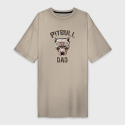 Женская футболка-платье Pitbull dad