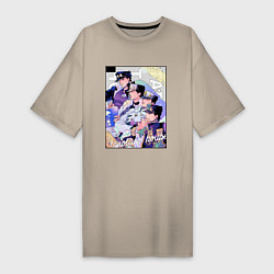Женская футболка-платье Этапы жизни Джотаро- JoJO
