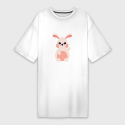 Женская футболка-платье Pink Bunny