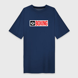 Футболка женская-платье Ring of boxing, цвет: тёмно-синий