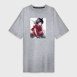 Женская футболка-платье Sweet Moroha - Ясяхимэ Принцесса полудемон