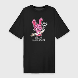 Женская футболка-платье Следуй за кроликом, кролик зомби