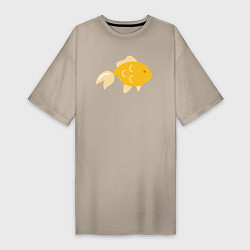 Женская футболка-платье Золотая рыбкa