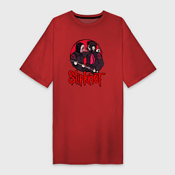 Женская футболка-платье Slipknot rock
