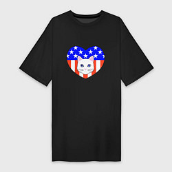 Женская футболка-платье American cat