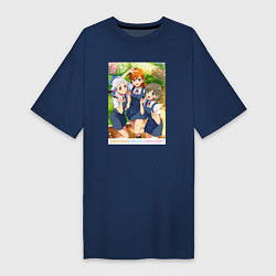 Женская футболка-платье Тисато c Канон и Кэкэ - Живая любовь Суперзвезда