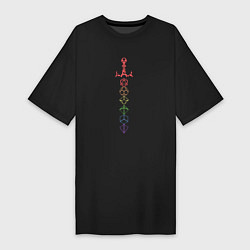 Женская футболка-платье Rainbow Dice Sword
