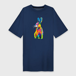 Женская футболка-платье Кролик в стиле поп-арт