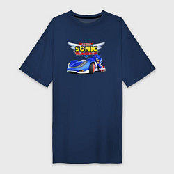 Женская футболка-платье Team Sonic racing - hedgehog