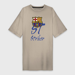Женская футболка-платье Barcelona - Spain - striker
