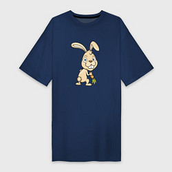 Женская футболка-платье Кролик с морковкой