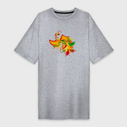 Женская футболка-платье Жарптица Феникс птица