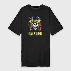 Женская футболка-платье Guns n roses Skull