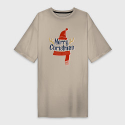 Женская футболка-платье 2023 Merry Christmas