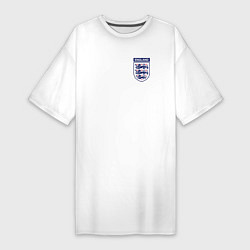 Женская футболка-платье Сборная Англии логотип