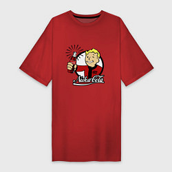 Футболка женская-платье Vault boy - nuka cola, цвет: красный