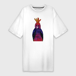Женская футболка-платье Пестрый попугай