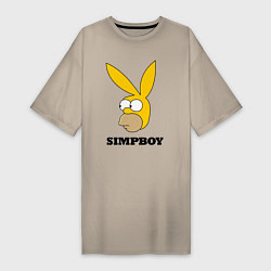 Женская футболка-платье Simpboy - rabbit Homer