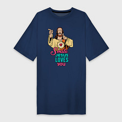 Женская футболка-платье Jesus Christ love u