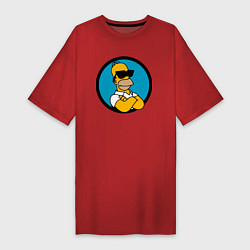 Женская футболка-платье Гомер Симпсон - крутой чувак