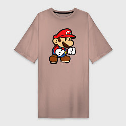 Женская футболка-платье Классический Марио