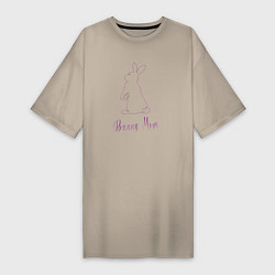 Женская футболка-платье Кролик мама