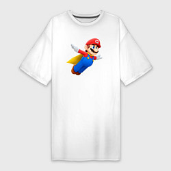 Женская футболка-платье Марио в полёте