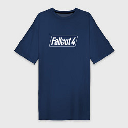 Футболка женская-платье Fallout 4 - computer game - action, цвет: тёмно-синий