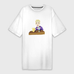 Женская футболка-платье Бармен блондин