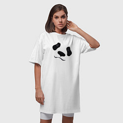 Футболка женская-платье Взгляд панды, цвет: белый — фото 2