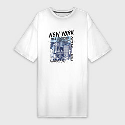 Женская футболка-платье New York Нью-Йорк