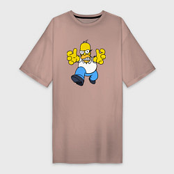 Женская футболка-платье Сердитый Гомер Симпсон - крутой чувак