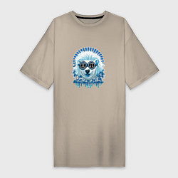 Футболка женская-платье Blue bear, цвет: миндальный