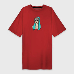 Женская футболка-платье Лисса в очках