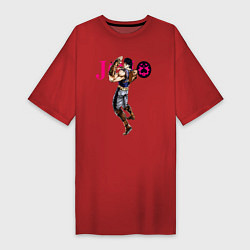Футболка женская-платье Джонатан Джостар - JoJo Bizarre Adventure, цвет: красный