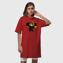 Футболка женская-платье А stuffed beast in latex, цвет: красный — фото 2