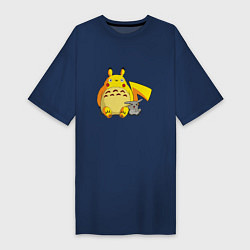 Женская футболка-платье Pika Totoro