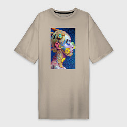 Женская футболка-платье Гордая мадонна - нейросеть - fantasy