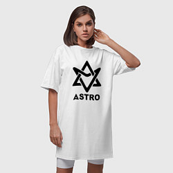 Футболка женская-платье Astro black logo, цвет: белый — фото 2