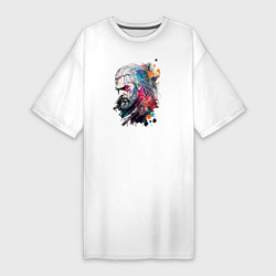 Женская футболка-платье Ведьмак в стиле Арт