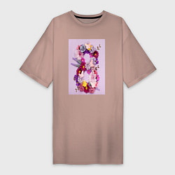 Женская футболка-платье Восемь из цветов