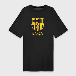 Женская футболка-платье Барселона золотой