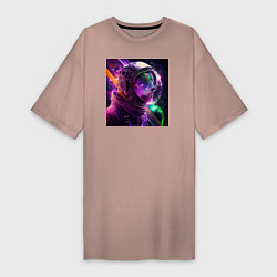 Женская футболка-платье Взгляд в космос