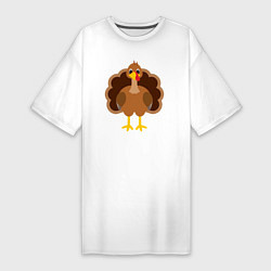 Женская футболка-платье Turkey bird