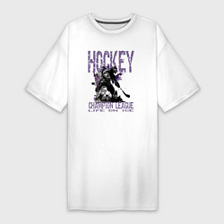 Женская футболка-платье Hockey жизнь на льду