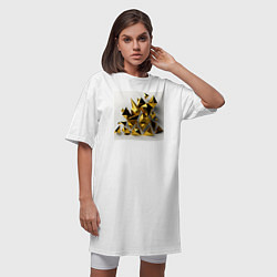 Футболка женская-платье Золотая геометрия, цвет: белый — фото 2